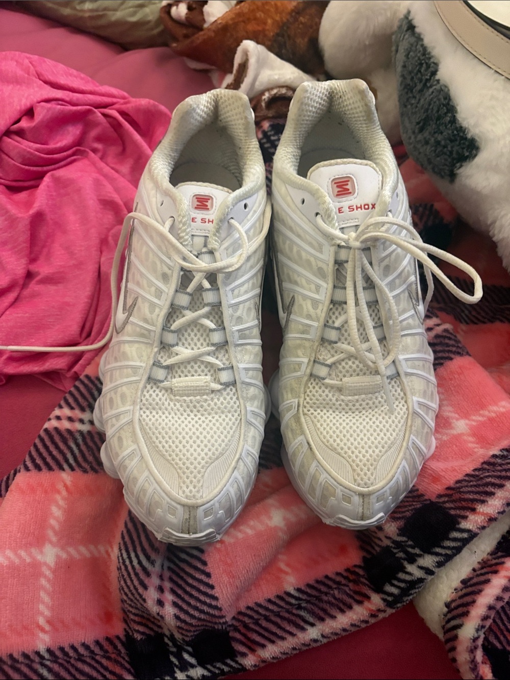 Nike White Women’s Athletic Shoes with Light Gray Details